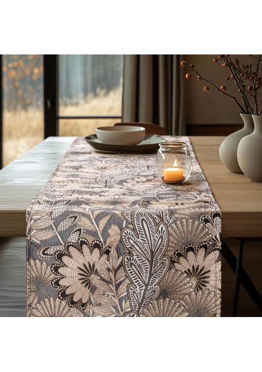 Beauty Home ΡΑΝΝΕΡ ΖΑΚΑΡ BOHO LEAVES 32 cm x 1,5 m