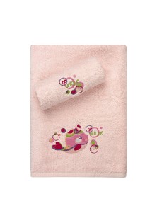 Σετ πετσέτες Art 5401 Σετ 2τμχ Ροζ Beauty Home ΣΕΤ 2ΤΜΧ