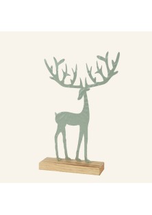 Beauty Home ΜΕΤΑΛΛΙΚΟΣ ΤΑΡΑΝΔΟΣ ΜΕ ΒΑΣΗ LIGHT GREEN 5 x 19,5 x 31 CM