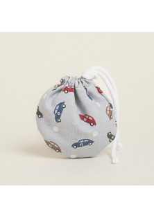 Beauty Home ΠΟΥΓΚΙ ΟΒΑΛ ΜΕ ΚΟΡΔΟΝΙ 13 x 14 cm ΜΙΝΙ ΑΥΤΟΚΙΝΗΤΑΚΙΑ ΓΚΡΙ