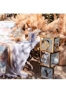 Beauty Home ΚΥΒΟΣ ΧΡΥΣΟ 30X30X30CM