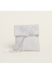 Beauty Home ΠΟΥΓΚΙ 12 x 17 cm ΖΑΚΑΡ ΦΥΛΛΟ ΡΕΤΡΟ LUREX ΑΣΗΜΙ