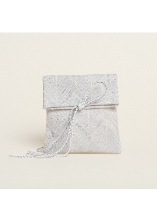 Beauty Home ΠΟΥΓΚΙ 12 x 17 cm ΖΑΚΑΡ ΦΥΛΛΟ ΡΕΤΡΟ LUREX ΑΣΗΜΙ