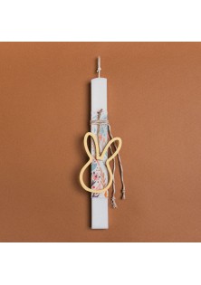 Beauty Home ΛΑΜΠΑΔΑ 33cm ΞΥΛΙΝΟ ΠΕΡΙΓΡΑΜΜΑ ΛΑΓΟΣ ΚΙΤΡΙΝΟΣ ΣΕ ΣΥΣΚΕΥΑΣΙΑ ΔΩΡΟΥ
