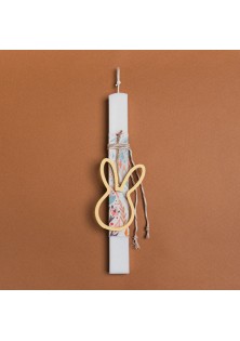 Beauty Home ΛΑΜΠΑΔΑ 33cm ΞΥΛΙΝΟ ΠΕΡΙΓΡΑΜΜΑ ΛΑΓΟΣ ΚΙΤΡΙΝΟΣ ΣΕ ΣΥΣΚΕΥΑΣΙΑ ΔΩΡΟΥ