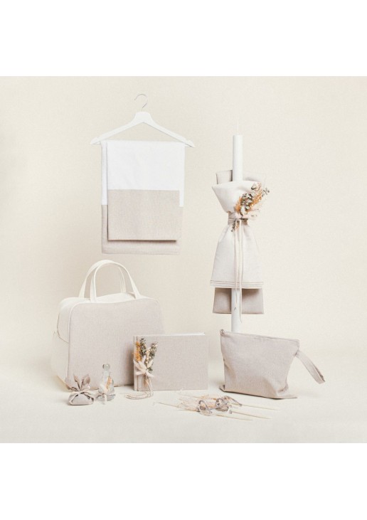 Beauty Home ΣΕΤ ΒΑΠΤΙΣΗΣ ΜΠΕΖ ΧΡΥΣΟ LUREX