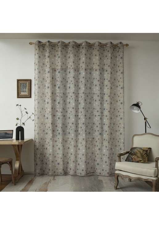 Beauty Home Κουρτίνα Art 6120 280x280 Μπεζ,Κόκκινο,Μπλε