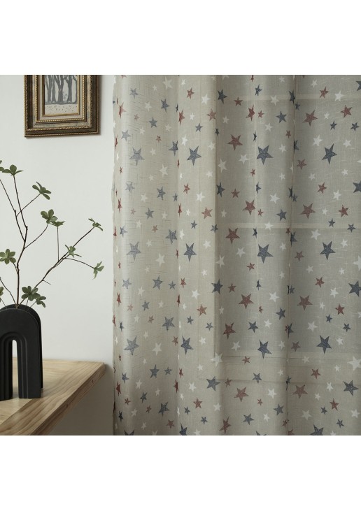 Beauty Home Κουρτίνα Art 6120 280x280 Μπεζ,Κόκκινο,Μπλε