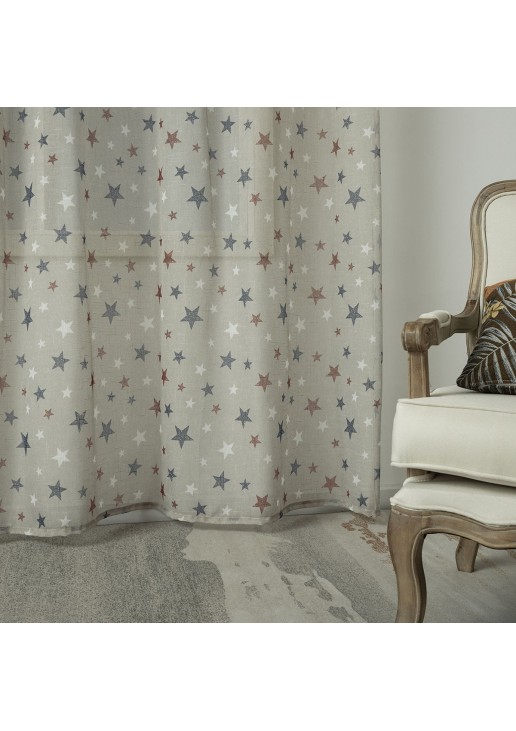Beauty Home Κουρτίνα Art 6120 280x280 Μπεζ,Κόκκινο,Μπλε