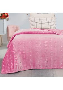 Κουβέρτα μονή φωσφορίζουσα Art 6134 160x220 Ροζ Beauty Home