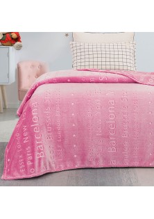Beauty Home Κουβέρτα μονή φωσφορίζουσα Flash Art 6134 160x220 Ροζ