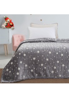 Beauty Home Κουβέρτα μονή φωσφορίζουσα Flash Art 6136 160x220 Γκρι