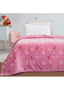 Κουβέρτα μονή φωσφορίζουσα Art 6138 160x220 Ροζ Beauty Home