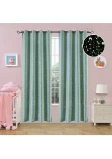Beauty Home Κουρτίνα φωσφορίζουσα με 8 κρίκους Art 6140 140x260 Μέντα