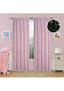 Beauty Home Κουρτίνα φωσφορίζουσα με τρέσα Art 6141 140x270 Ροζ