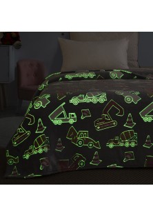 Beauty Home Κουβέρτα μονή φωσφορίζουσα Flash Art 6147 160x220 Γκρι