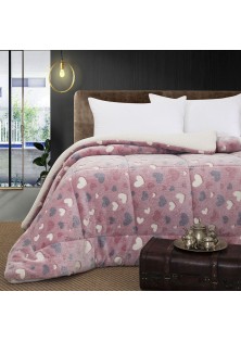 Beauty Home Κουβερτοπάπλωμα μονό φωσφοριζέ Glow Art 6153 160x220 Ροζ