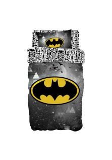Beauty Home Σετ κουβερλί μονό Art 6184 Batman 160x240 Γκρι