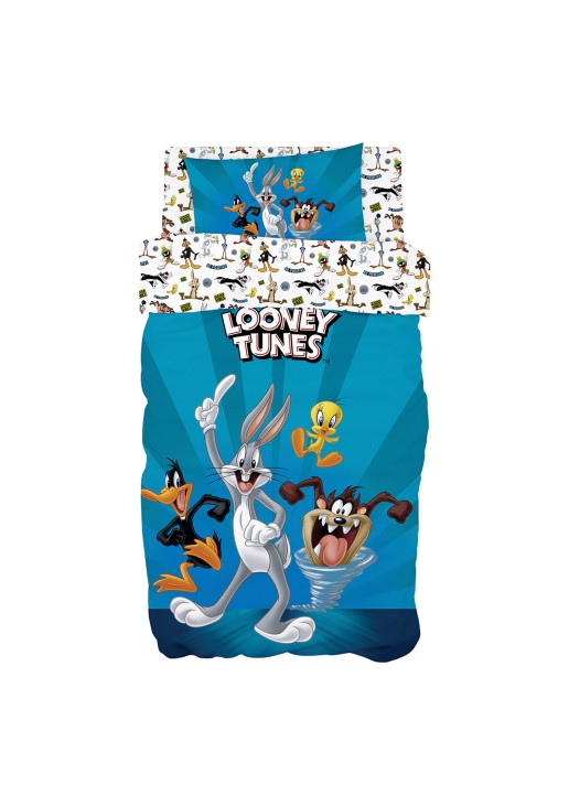 Beauty Home Σετ κουβερλί μονό Art 6188 Looney Tunes 160x240 Μπλε