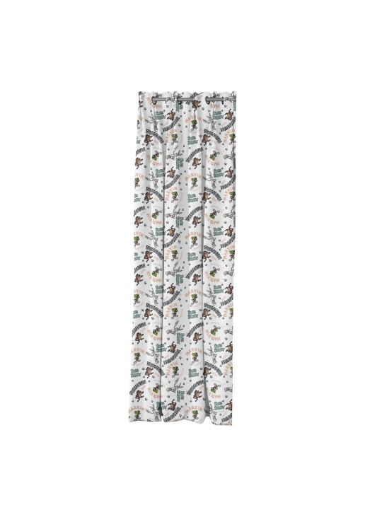 Beauty Home Κουρτίνα με 8 μεταλλικούς κρίκους Art 6189 Looney Tunes 180x250 Εμπριμέ