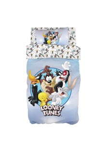 Σετ σεντόνια μονά Art 6189 Looney Tunes 165x250 Εμπριμέ Beauty Home ΣΕΤ 3ΤΜΧ