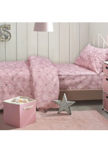 Beauty Home Σετ πάπλωμα μονό Princess Art 6214 160x240 Ροζ