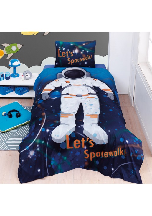 Beauty Home Σετ κουβερλί μονό Spacewalk Art 6227 160x240 Εμπριμέ