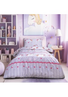 Beauty Home Σεντόνι μονό με μαξιλαροθήκη Myth Art 6236 170x260 Λιλά
