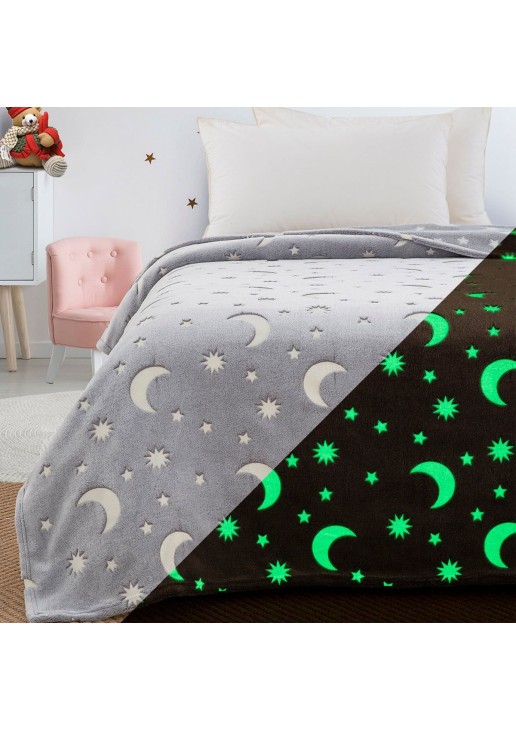 Beauty Home Κουβέρτα μονή φωσφορίζουσα Flash Art 6258 160x220 Γκρι