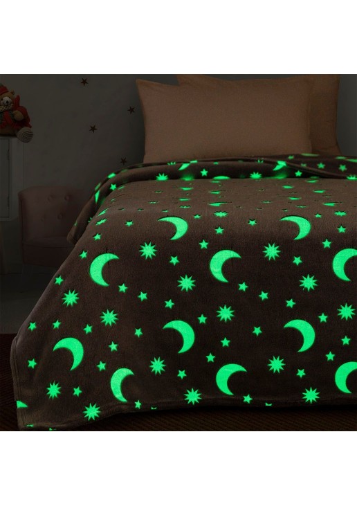 Beauty Home Κουβέρτα μονή φωσφορίζουσα Flash Art 6258 160x220 Γκρι