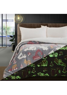 Beauty Home Κουβερτοπάπλωμα μονό φωσφοριζέ Glow Art 6269 160x220 Γκρι