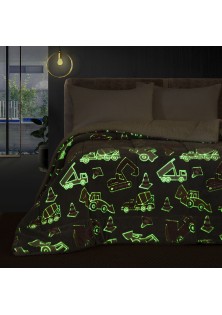 Beauty Home Κουβερτοπάπλωμα μονό φωσφοριζέ Glow Art 6269 160x220 Γκρι