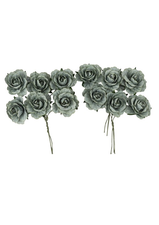 Beauty Home 12 Ρόδα Χάρτινα Πράσινο Ευκαλύπτου Ø3,5cm