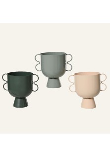 Beauty Home Βάζο Μεταλλικό 15 cm x 10 cm x 16 cm Σομόν