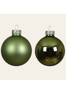 Beauty Home ΓΥΑΛΙΝΕΣ ΜΠΑΛΕΣ ΛΑΔΙ 6 CM ΣΕΤ 12 ΤΜΧ