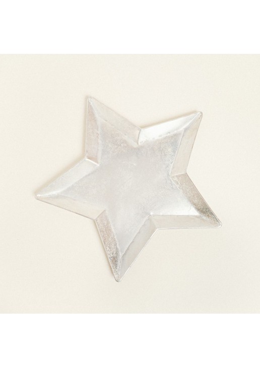 Beauty Home ΜΕΤΑΛΛΙΚΟΣ ΔΙΣΚΟΣ ΑΣΤΕΡΙ ΑΣΗΜΙ 47 x 49 x 2,5 CM