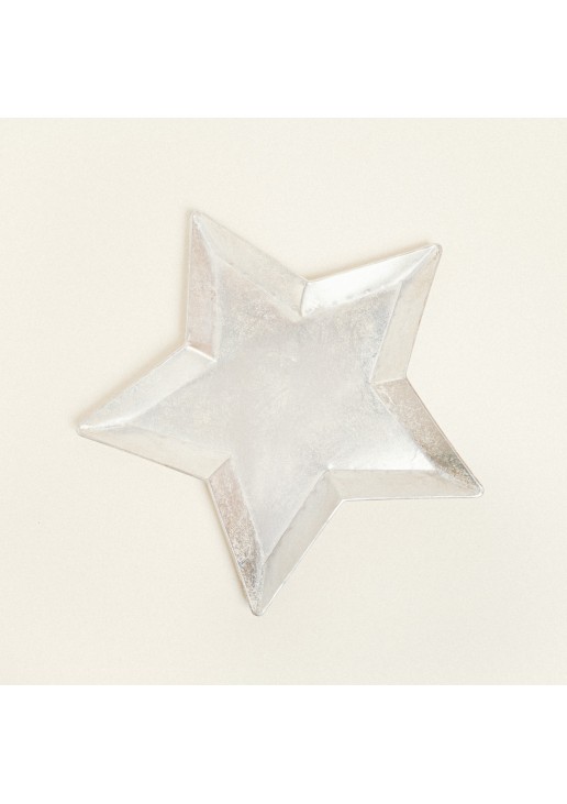 Beauty Home ΜΕΤΑΛΛΙΚΟΣ ΔΙΣΚΟΣ ΑΣΤΕΡΙ ΑΣΗΜΙ 47 x 49 x 2,5 CM