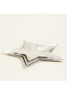 Beauty Home ΜΕΤΑΛΛΙΚΟΣ ΔΙΣΚΟΣ ΑΣΤΕΡΙ ΑΣΗΜΙ 47 x 49 x 2,5 CM