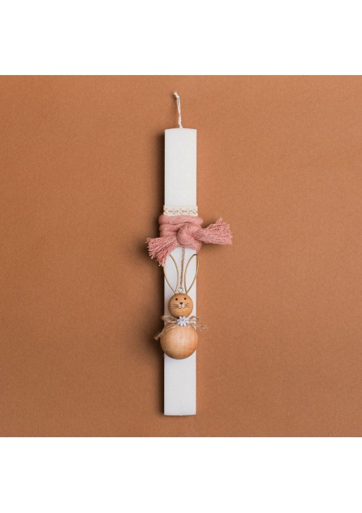 Beauty Home ΛΑΜΠΑΔΑ 33cm ΣΑΠΙΟ ΜΗΛΟ ΚΟΡΔΟΝΙ ΞΥΛΙΝΟΣ ΛΑΓΟΣ ΜΠΑΛΑ ΣΕ ΣΥΣΚΕΥΑΣΙΑ ΔΩΡΟΥ