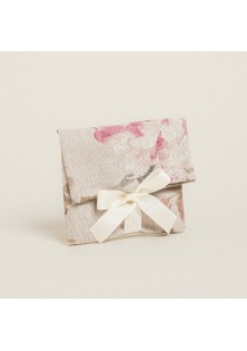 Beauty Home ΠΟΥΓΚΙ ΜΕ ΚΟΡΔΕΛΑ 12 x 17 cm ΚΛΑΣΙΚΟ ΦΛΟΡΑΛ ΜΠΕΖ