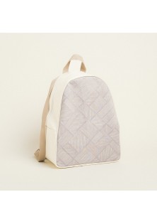 Beauty Home BACKPACK 43x35x23cm ΔΙΑΓΩΝΙΕΣ ΓΡΑΜΜΕΣ ΜΠΕΖ
