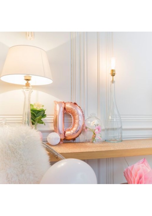 Beauty Home ΜΠΑΛΟΝΙ ΓΡΑΜΜΑ “D” ΡΟΖ ΧΡΥΣΟ 36cm