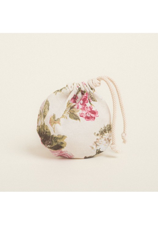 Beauty Home ΠΟΥΓΚΙ ΟΒΑΛ ΜΕ ΚΟΡΔΟΝΙ 13 x 14 cm ΦΛΟΡΑΛ VINTAGE