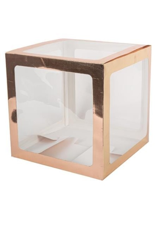 Beauty Home ΚΥΒΟΣ ΡΟΖ ΧΡΥΣΟ 30X30X30CM