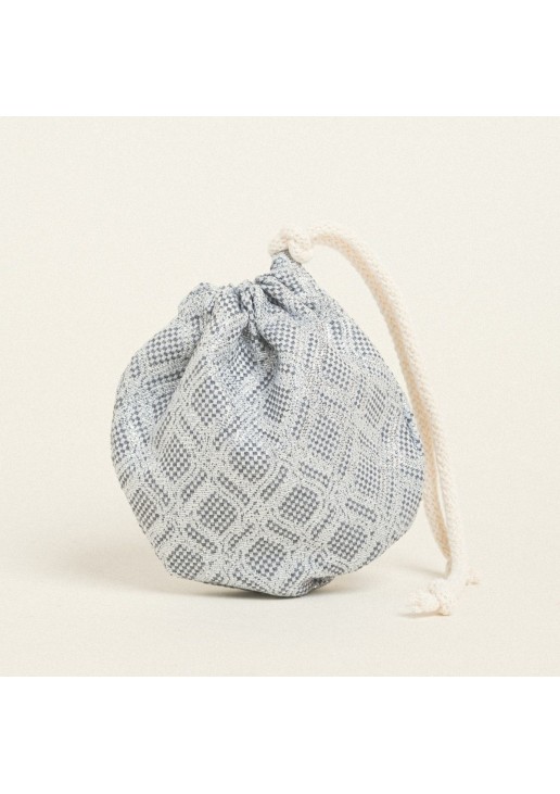 Beauty Home ΠΟΥΓΚΙ ΟΒΑΛ ΜΕ ΚΟΡΔΟΝΙ 13 x 14 cm ΖΑΚΑΡ ΟΡΙΕΝΤΑΛ ΓΚΡΙ – ΑΣΗΜΙ