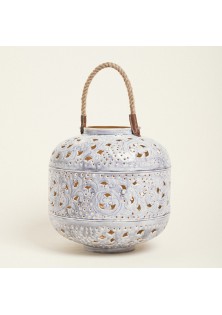 Beauty Home ΦΑΝΑΡΙ ΜΕΤΑΛΙΚΟ ΓΚΡΙ 30 x 28 cm