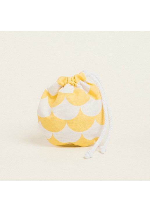 Beauty Home ΠΟΥΓΚΙ ΟΒΑΛ ΜΕ ΚΟΡΔΟΝΙ 13 x 14 cm ΓΟΡΓΟΝΕ ΚΙΤΡΙΝΟ