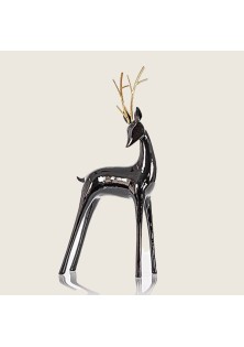 Beauty Home ΕΛΑΦΙ ΜΑΥΡΟ, ΜΕ ΧΡΥΣΑ ΚΕΡΑΤΑ, 40cm