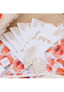 Beauty Home ΧΑΡΤΙΝΗ ΓΙΡΛΑΝΤΑ LOVE 15x21cm
