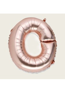 Beauty Home ΜΠΑΛΟΝΙ ΓΡΑΜΜΑ “O” 36cm ΡΟΖ ΧΡΥΣΟ
